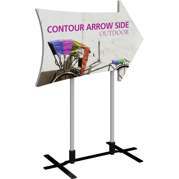 Contour Outdoor Sign Arrow Side - Plate Base
