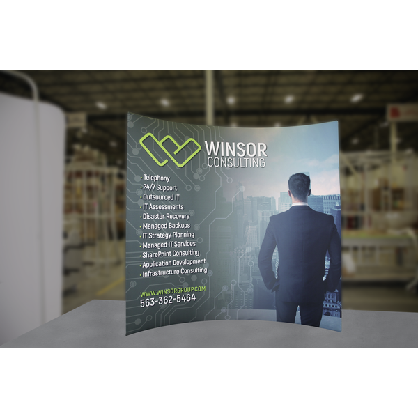 Formulate Master 8ft Horizontal Curve Fabric Backwall