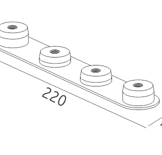 Curve 180 degrees connector (right)