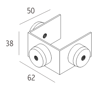 90 degrees 3 ways connector