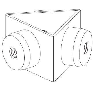120 degrees 3 ways connector