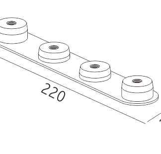 Curve 180 degrees connector (left)